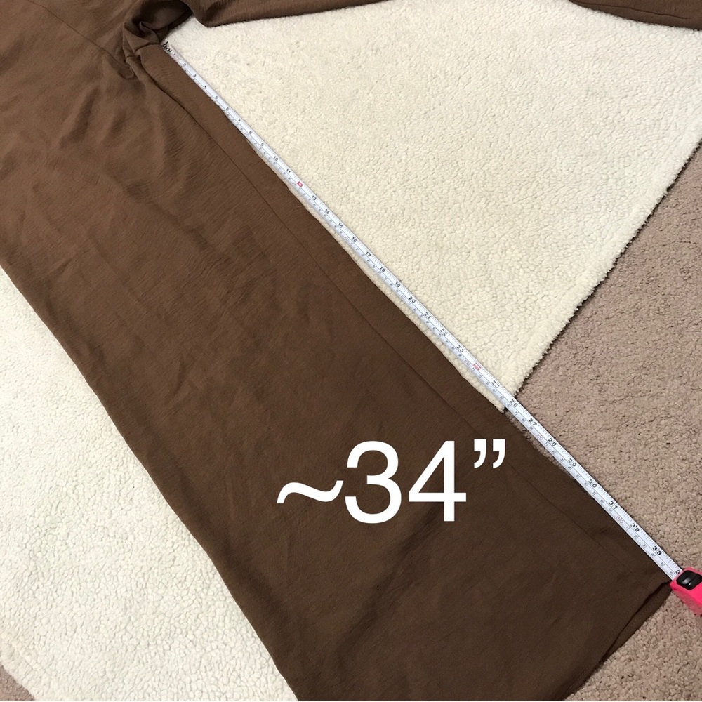 Fashion Nova Wide Leg Jumpsuit Short Sleeve Chocolate Brown Size 1X - Picture 12 of 16